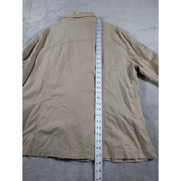 Eddie Bauer Safari Jacket Women’s XXL Khaki Linen Blend Utility Outdoors - Picture 10 of 10